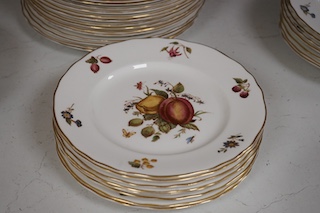 A Royal Worcester Delecta part dinner service. Condition - fair to good